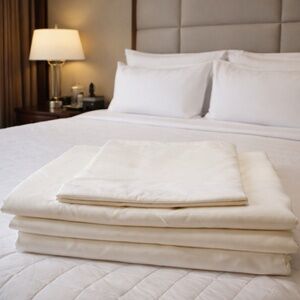 Hotel Style White Bedding Set | Duvet Cover, Flat Sheet & 2 Pillow Shams | New